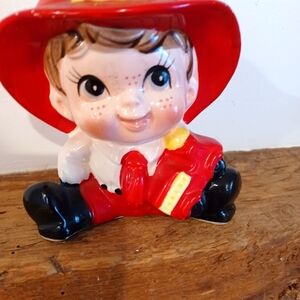 Vintage Fire Fighter CHIEF Coin Bank
